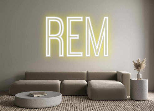 Custom Neon-Sign REM