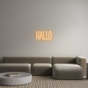 Custom Neon Sign Hallo